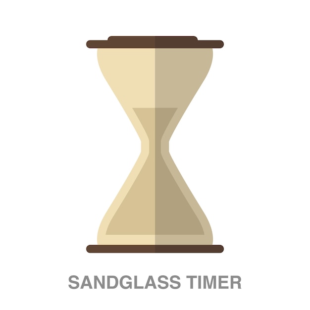 Sandglass timer illustration on transparent background