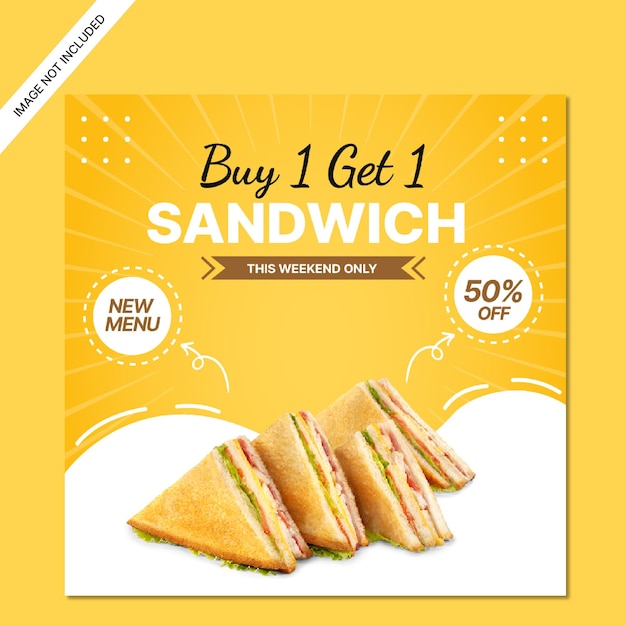 Sandwich food promotion instagram post