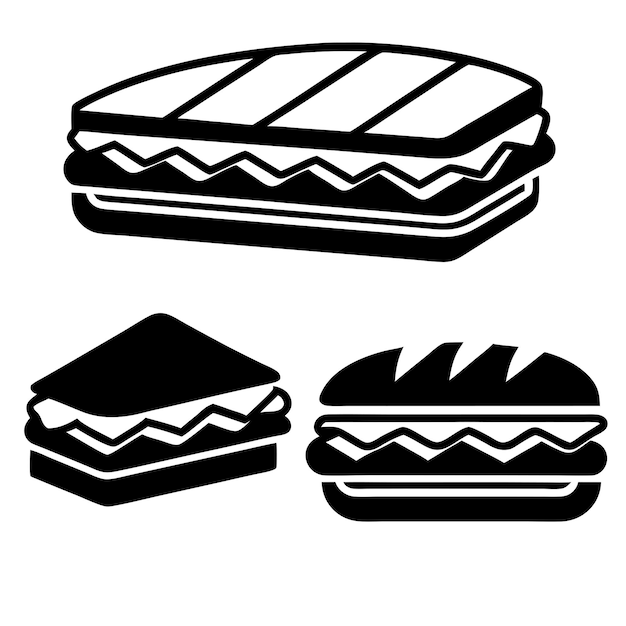 a sandwich icon and logo isolated on a white background 4