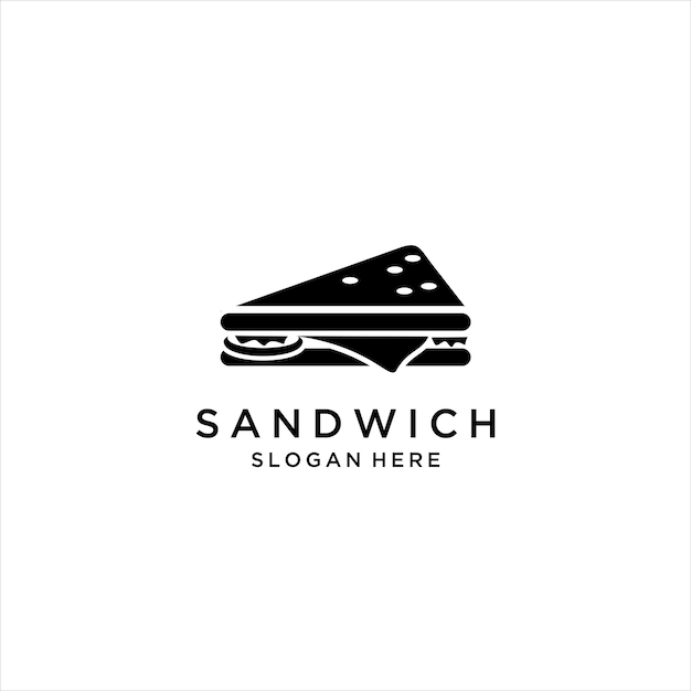 sandwich logo design Fast food vector design Sandwich with cheese ham and lettuce logotype