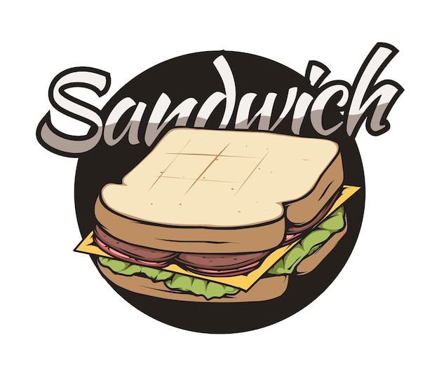 sandwich logo template for restaurant