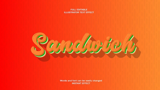 Sandwich Text Effect