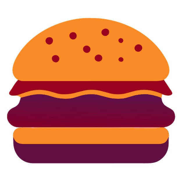 sandwiches top side view icon colored shapes