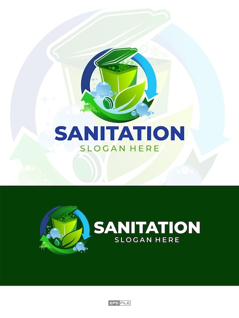 Sanitation logo design vector