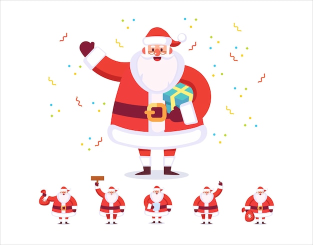 Santa cartoon vector character