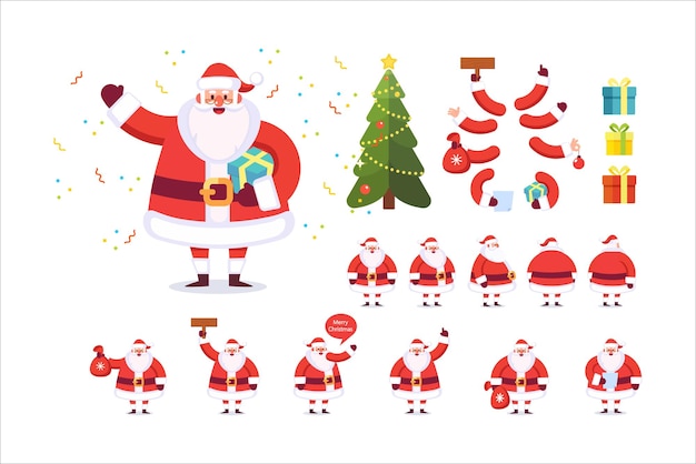 Santa cartoon vector character