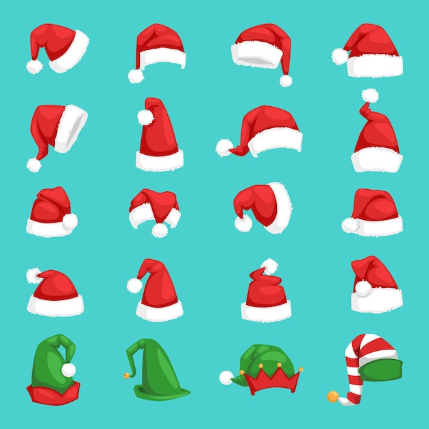 Santa christmas hat vector illustration