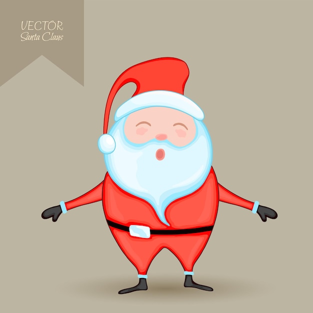 Santa Claus. Cartoon character. vector illustration. isolated