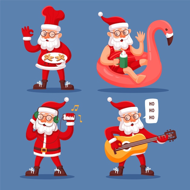 Santa claus character illustration flat design