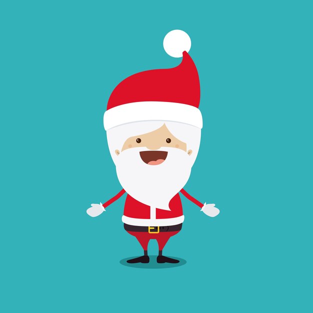 santa claus character isolated icon design