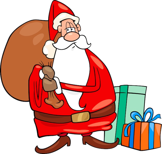 santa claus christmas cartoon illustration