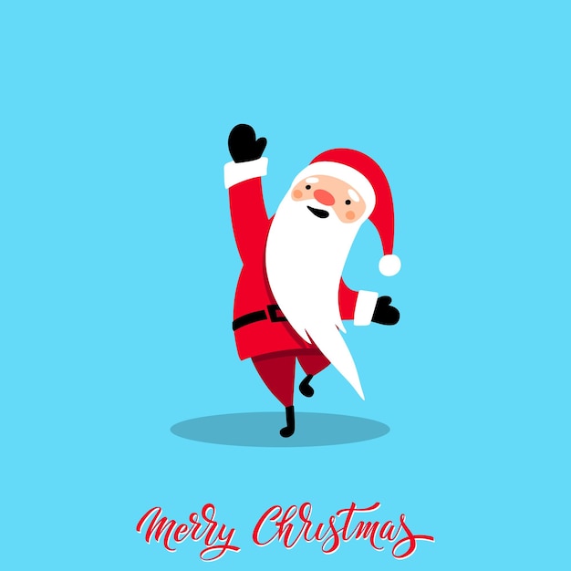 Santa Claus for Christmas and New Year Cheerful hand drawn santa Vector illustration