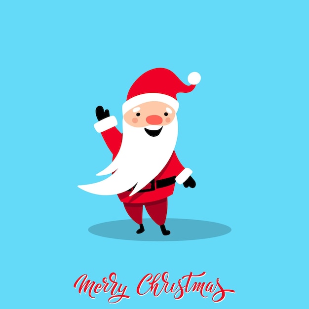 Santa Claus for Christmas and New Year Cheerful hand drawn santa Vector illustration