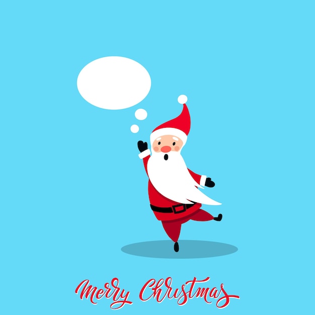 Santa Claus for Christmas and New Year Cheerful hand drawn santa Vector illustration