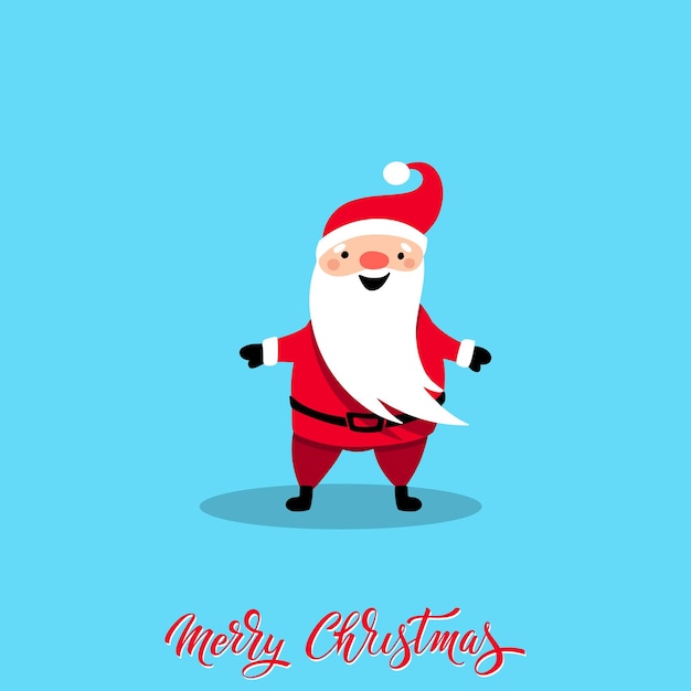 Santa Claus for Christmas and New Year Cheerful hand drawn santa Vector illustration