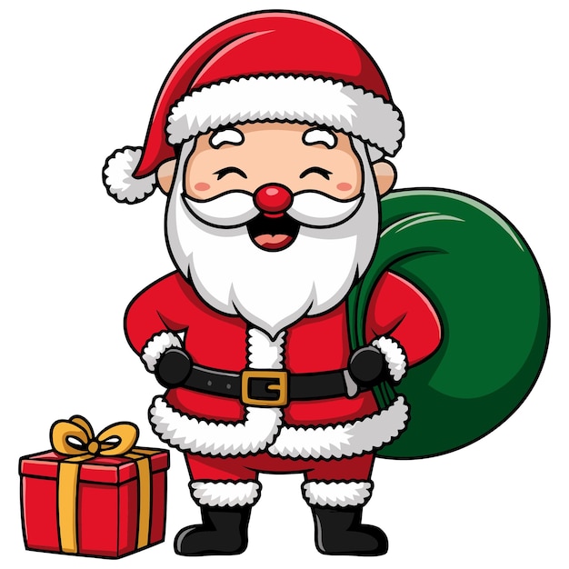 Vector santa claus clipart vector