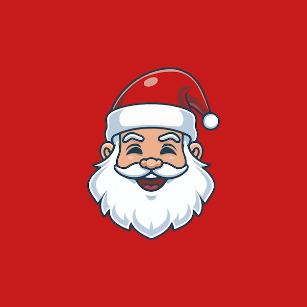 Santa claus facial expression icon vector illustration