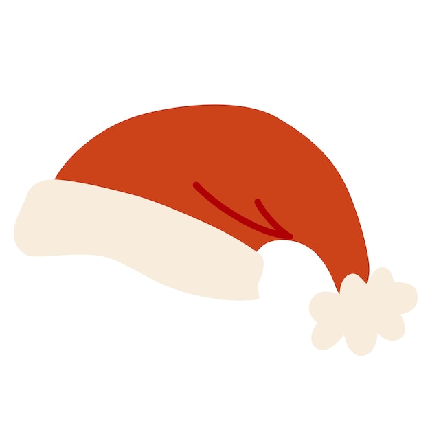 Santa Claus hat Christmas hat Hand drawn vector illustration