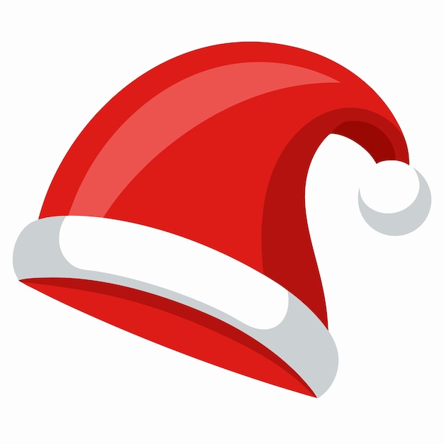 Vector santa claus hat isolated on a white background