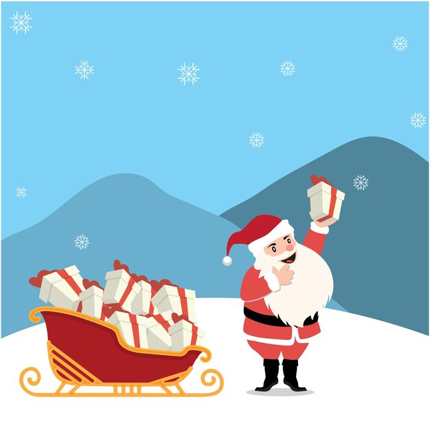 Santa claus logo and vector illustration design