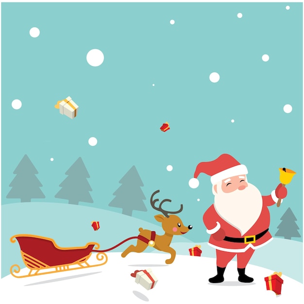 Santa claus logo and vector illustration design