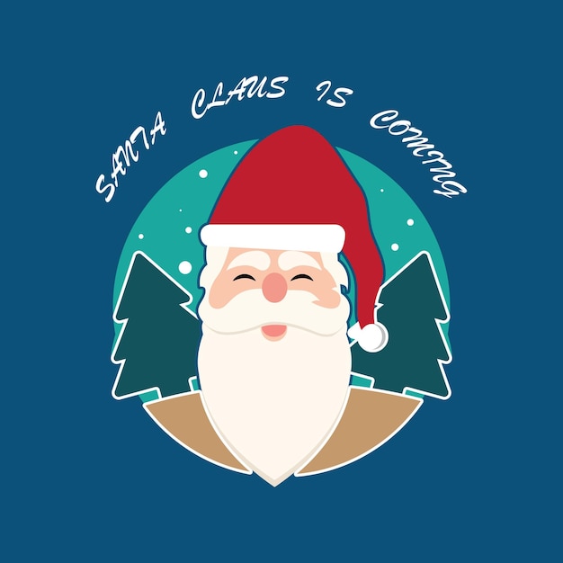 Santa claus logo and vector illustration design