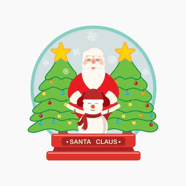 Santa claus logo and vector illustration design