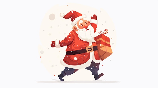 Santa Claus Mixed Media Vector Illustration