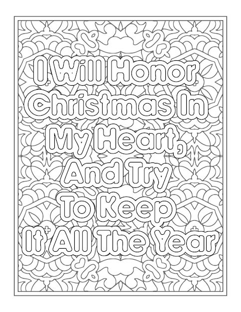 Santa Claus Quotes Coloring Page For Adult Coloring Book