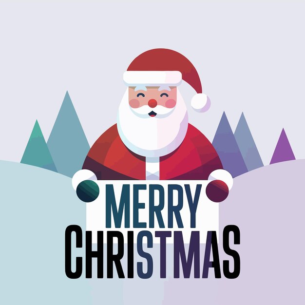 Vector santa claus typography merry christmas illustration merry christams vector santa santa claus