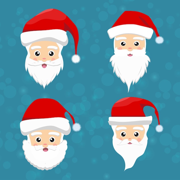 Santa clause face character vector