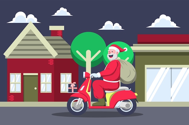 Santa Delivery Gifts on Scooter - Santa Activity