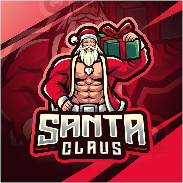 Santa esport mascot logo design