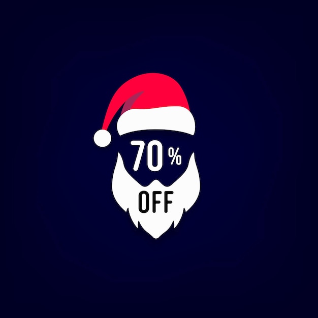 Santa holiday sale concept illustration