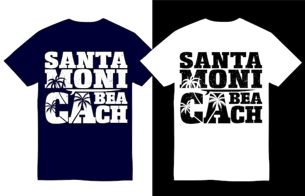 Santa Moni Beach tshirt design