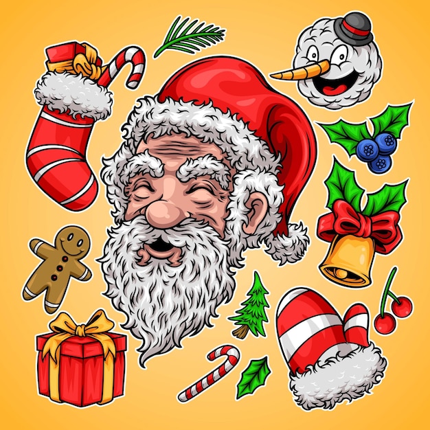 Santa pack illustration