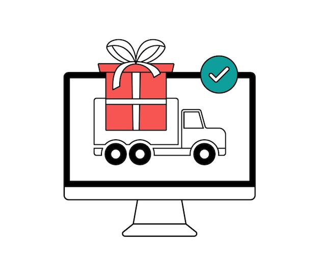 Santa sleigh delivery gifts online Christmas shopping from home using a delivery service