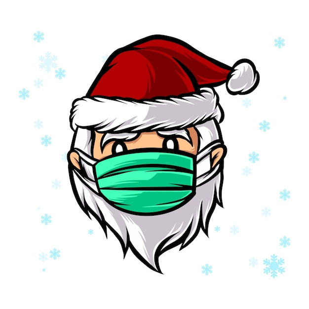 Santa with mask coronavirus