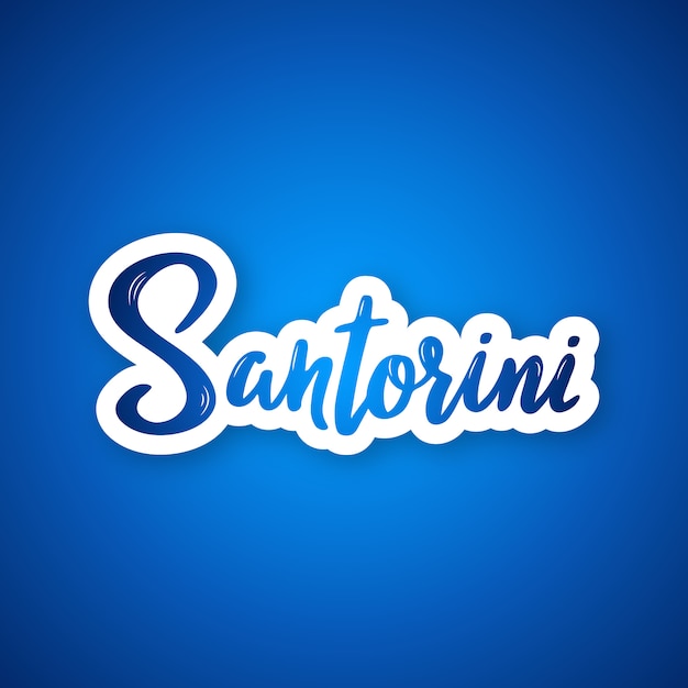 Santorini sticker.