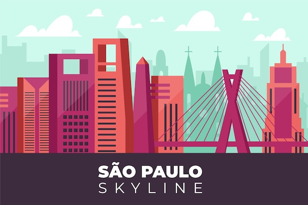 São paulo skyline illustration