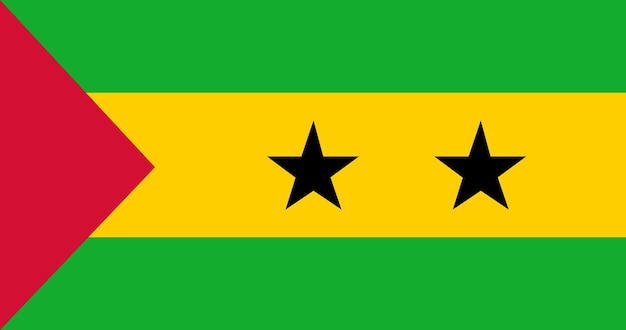 Sao Tome and Principe flag in vector