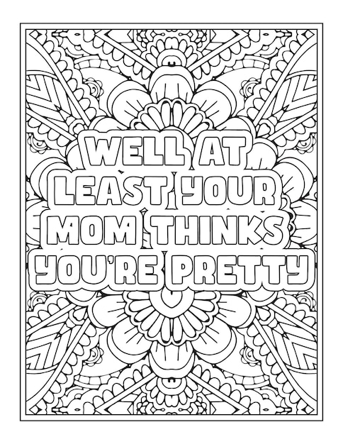 Vector sarcastic quotes coloring pages