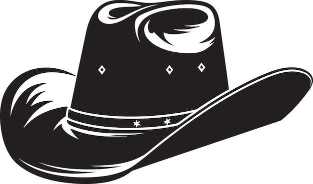 Vector sartorial sage cowboy hat vector black logo for urban cowboys western emblem cowboy hat vector blac