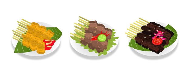 Sate Vector Illustration