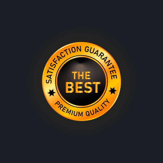 Vector satisfaction guarantee premium quality vector icon design