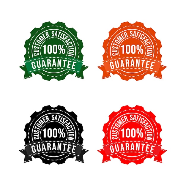 satisfaction guarantee vector template set