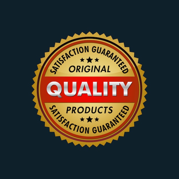 Vector satisfaction guaranteed original products logo