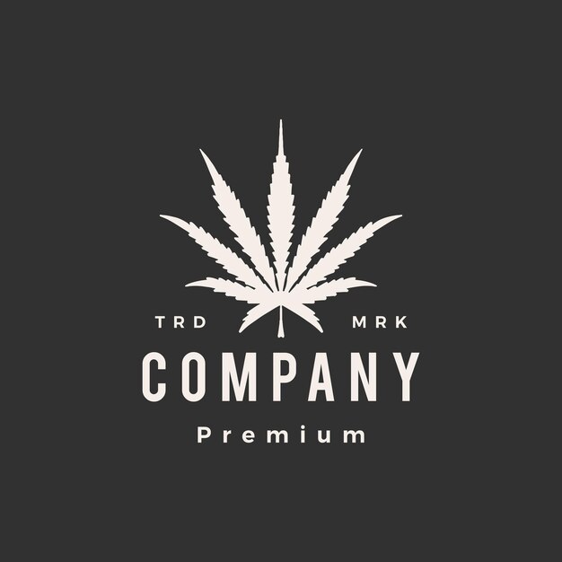 Sativa cannabis hipster vintage logo 