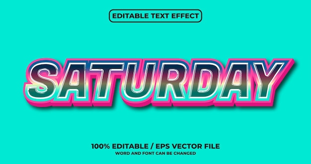 Saturday text effect style