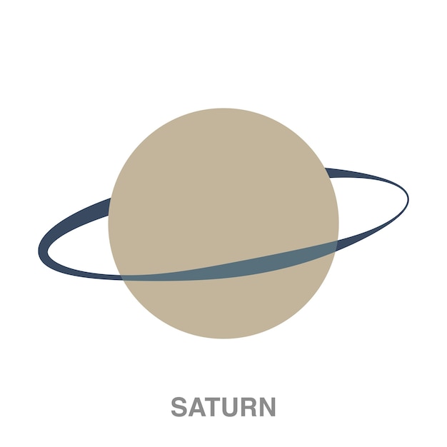 saturun illustration on transparent background